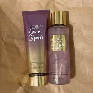 Victoria’s Secret Love Spell Shimmer Body Mist Love Spell Lotion Set
